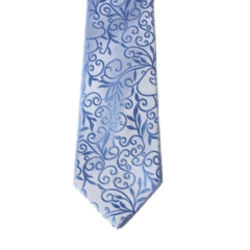 Blue Floral Paisley Jacquard Tie