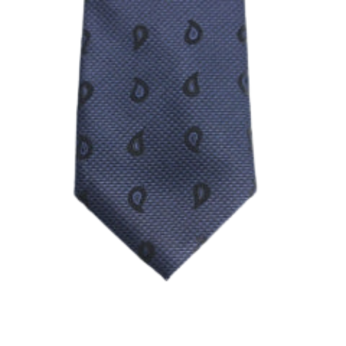 Steel Blue Paisley Dot Tie