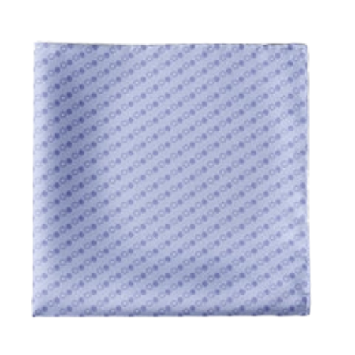 Periwinkle Blue Four Pattern Pocket Square