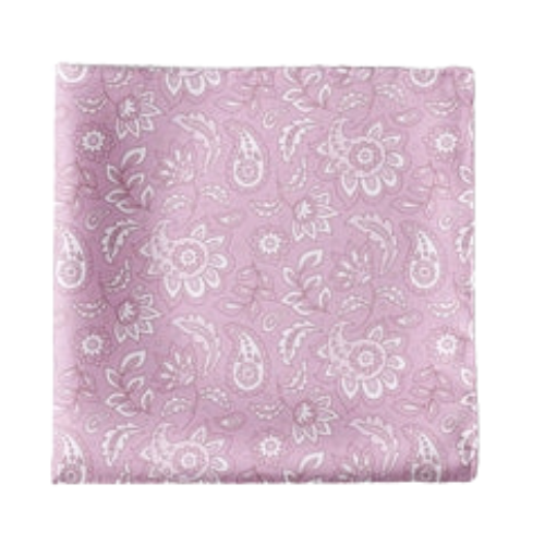 Pink Four Pattern Pocket Square